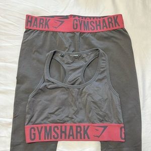 Gymshark pink and grey workout set